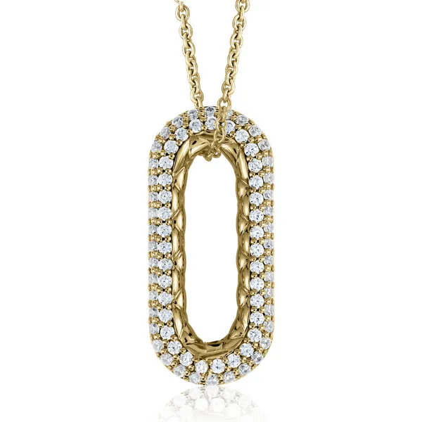 Pave Paperclip Pendant Baxter's Fine Jewelry Warwick, RI