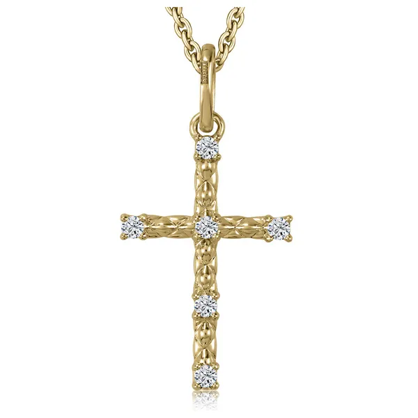Quilted Diamond Cross Pendant