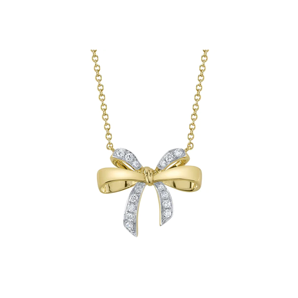 Diamond Bow Necklace Baxter's Fine Jewelry Warwick, RI