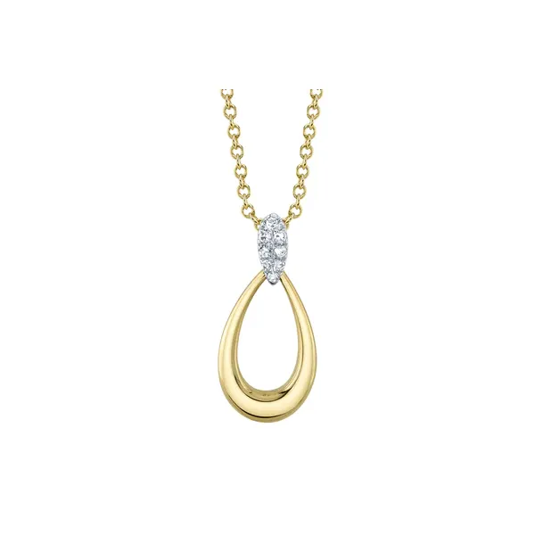 Diamond Two-Tone Drop Pendant Baxter's Fine Jewelry Warwick, RI