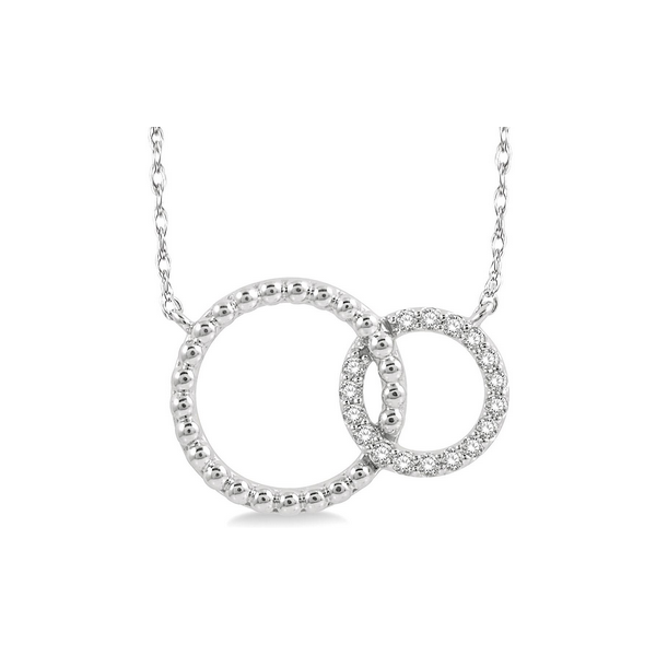 10k Diamond Double Circle Pendant Baxter's Fine Jewelry Warwick, RI