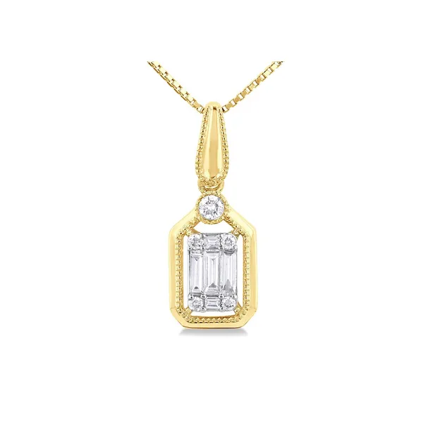 Emerald Shape Fusion Diamond Pendant Baxter's Fine Jewelry Warwick, RI