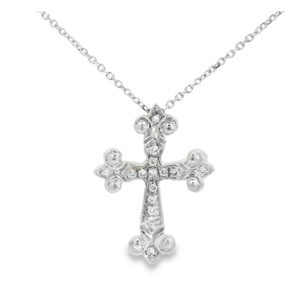 Fluted Diamond Cross Baxter's Fine Jewelry Warwick, RI