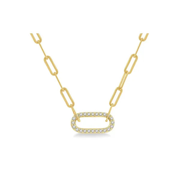 Diamond Paperclip Pendant Baxter's Fine Jewelry Warwick, RI