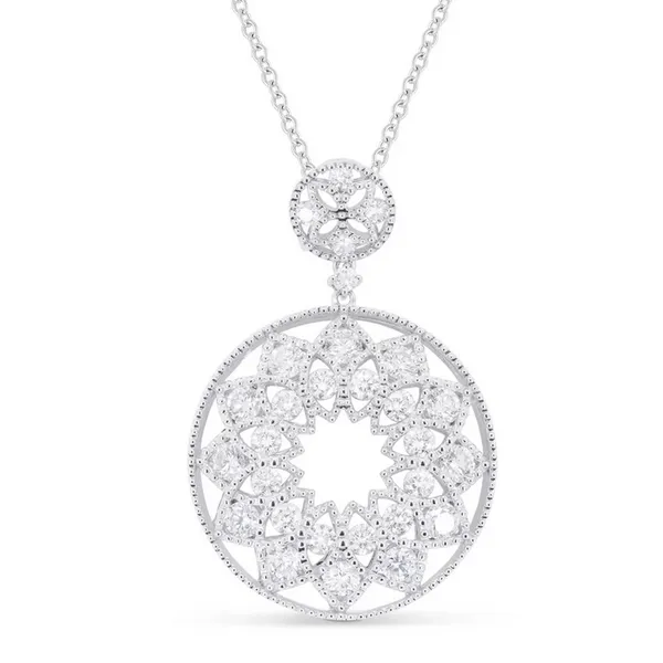 Diamond Circle Filigree Pendant Baxter's Fine Jewelry Warwick, RI