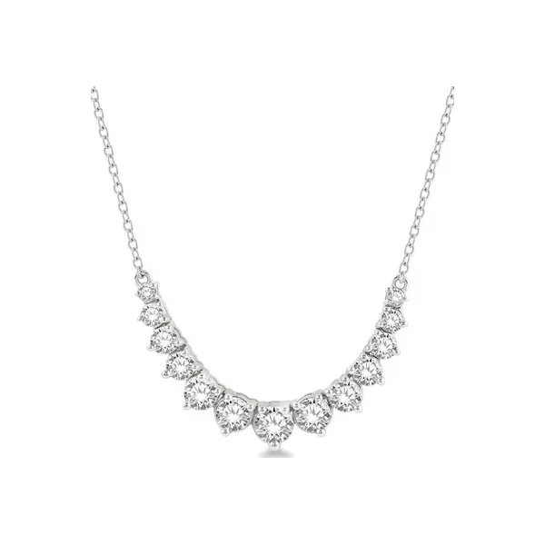 Graduated Diamond Smile Necklace