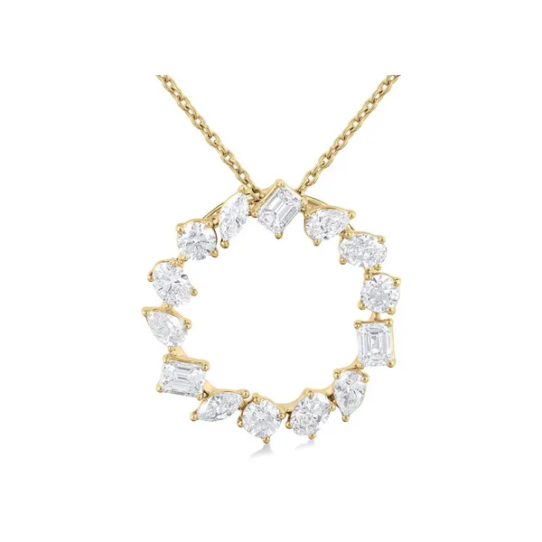 Mixed Shape Diamond Circle Pendant Baxter's Fine Jewelry Warwick, RI