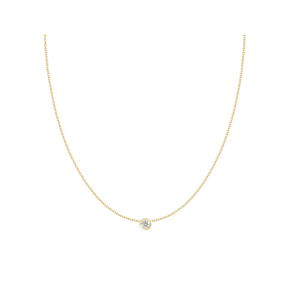 Diamond Solitaire Bezel Pendant Baxter's Fine Jewelry Warwick, RI