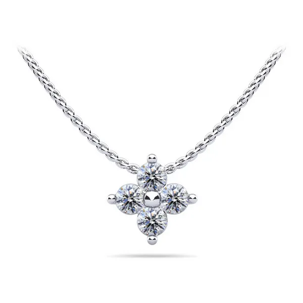 Diamond Square Cluster Pendant Baxter's Fine Jewelry Warwick, RI