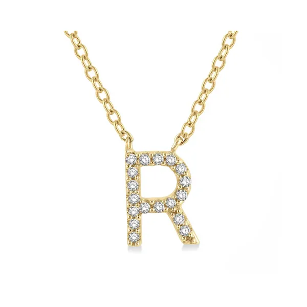 Block 'R' Initial Diamond Pendant Baxter's Fine Jewelry Warwick, RI