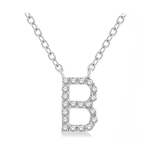 Block 'B' Initial Diamond Pendant Baxter's Fine Jewelry Warwick, RI