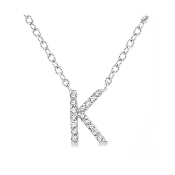 Block 'K' Initial Diamond Pendant Baxter's Fine Jewelry Warwick, RI