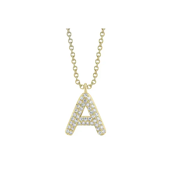 Diamond Pave Necklace - Initial A Baxter's Fine Jewelry Warwick, RI