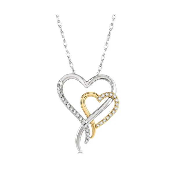 Diamond Interlocking Heart Pendant Baxter's Fine Jewelry Warwick, RI