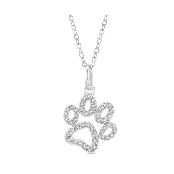 Diamond Paw Print Pendant Baxter's Fine Jewelry Warwick, RI