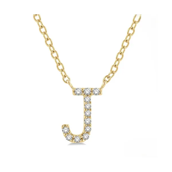 Block 'J' Initial Diamond Pendant Baxter's Fine Jewelry Warwick, RI