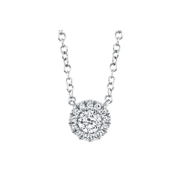 Diamond Halo Necklace thumb image 1