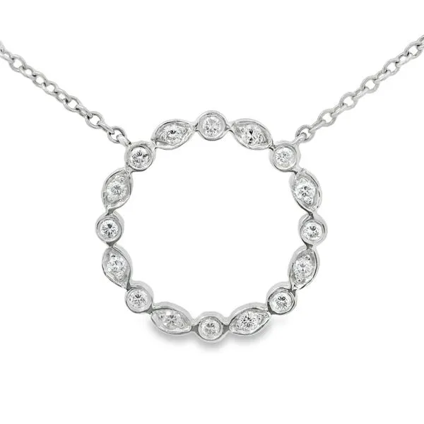 Diamond Bezel Circle Pendant