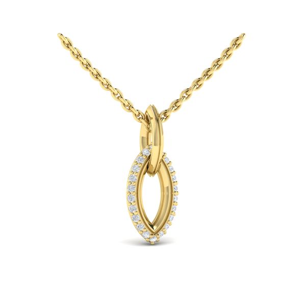 Open Navette Silhouette wtih Diamonds Pendant Baxter's Fine Jewelry Warwick, RI