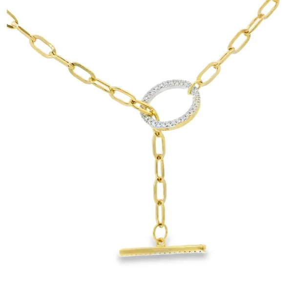 Paperclip Toggle Necklace Image 2 Baxter's Fine Jewelry Warwick, RI