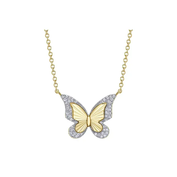Diamond Butterfly Necklace Baxter's Fine Jewelry Warwick, RI