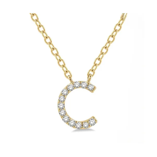 Block 'C' Initial Diamond Pendant Baxter's Fine Jewelry Warwick, RI
