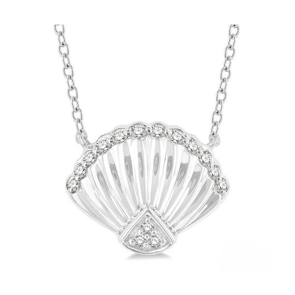 Diamond Sea Shell Pendant Baxter's Fine Jewelry Warwick, RI