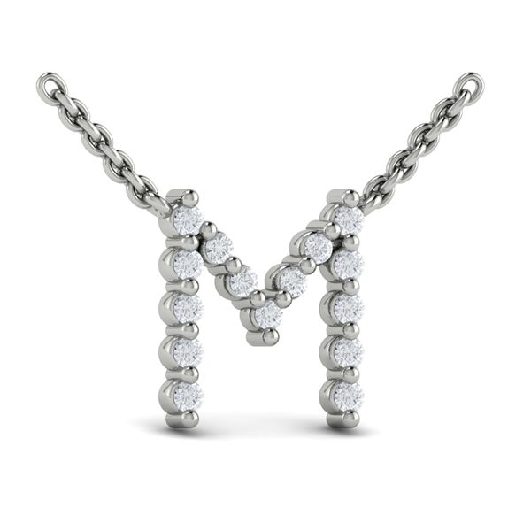 Diamond Alphabet Pendant Necklace, M Baxter's Fine Jewelry Warwick, RI