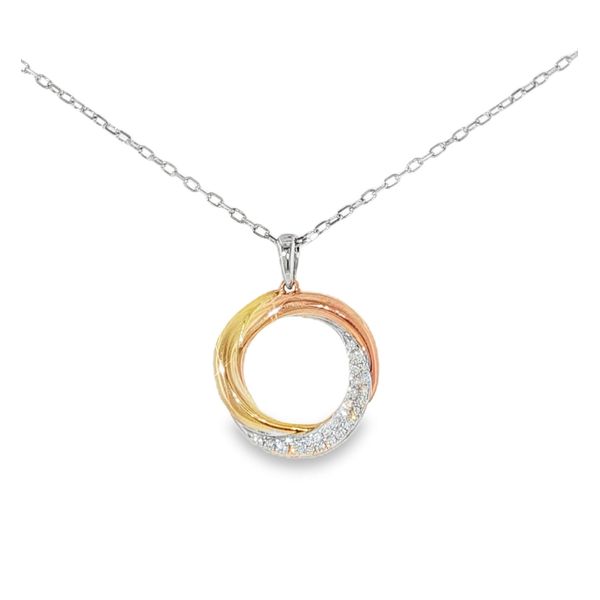Tri Color Circle Pendant Baxter's Fine Jewelry Warwick, RI