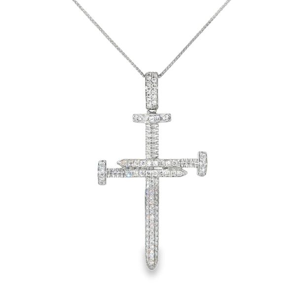 Pave Diamond Nail Cross Pendant Baxter's Fine Jewelry Warwick, RI