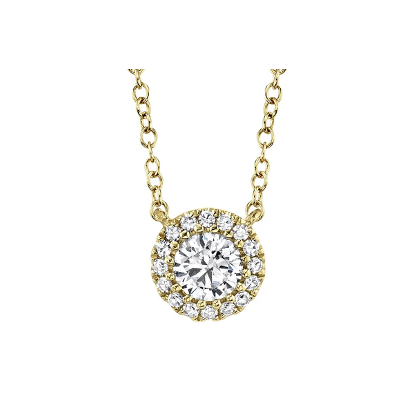 Round Diamond Halo Pendant Baxter's Fine Jewelry Warwick, RI