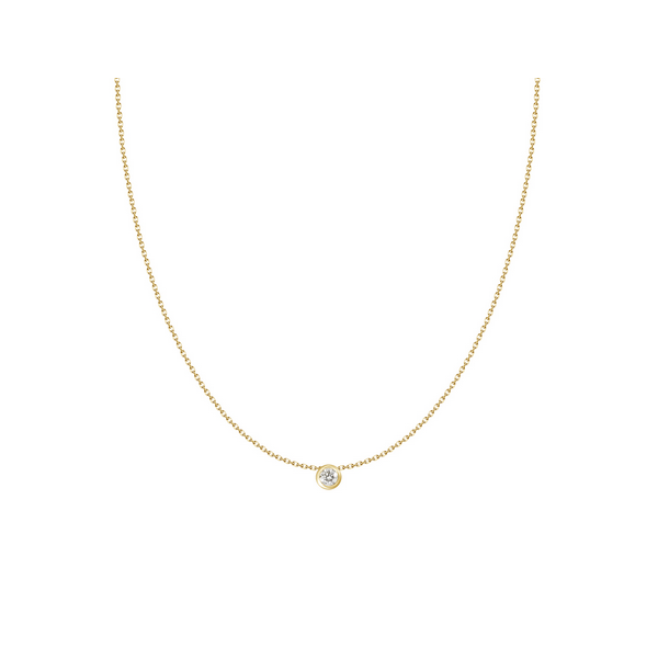 Diamond Solitaire Bezel Pendant Baxter's Fine Jewelry Warwick, RI