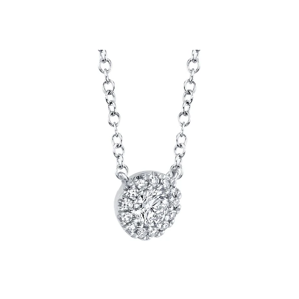 Diamond Halo Pendant Image 3 Baxter's Fine Jewelry Warwick, RI