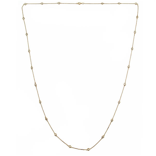 36 Inch Diamond By The Yard Necklace in 14K Yellow Baxter's Fine Jewelry Warwick, RI