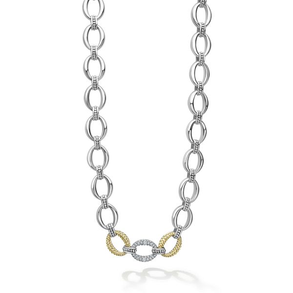 Single Station Diamond Link Necklace Baxter's Fine Jewelry Warwick, RI