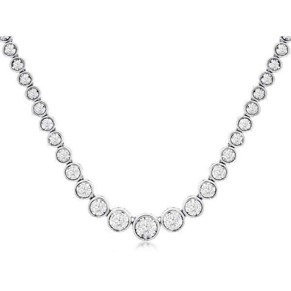 Diamond Bezel Graduated Tennis Necklace Baxter's Fine Jewelry Warwick, RI