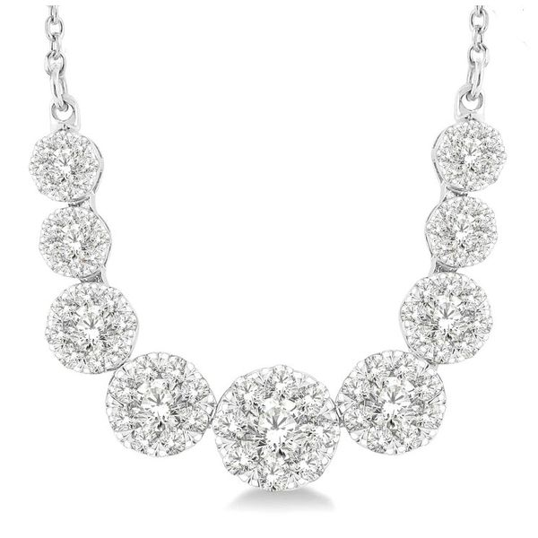 Diamond Cluster Smile Necklace Baxter's Fine Jewelry Warwick, RI