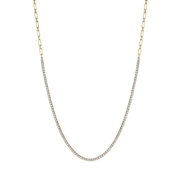 Diamond Paperclip Tennis Necklace similar item image