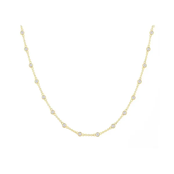 Bezel Set Diamond Station Necklace Baxter's Fine Jewelry Warwick, RI