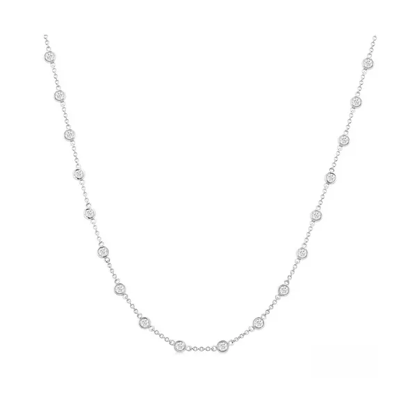 Bezel Set Diamond Station Necklace Baxter's Fine Jewelry Warwick, RI