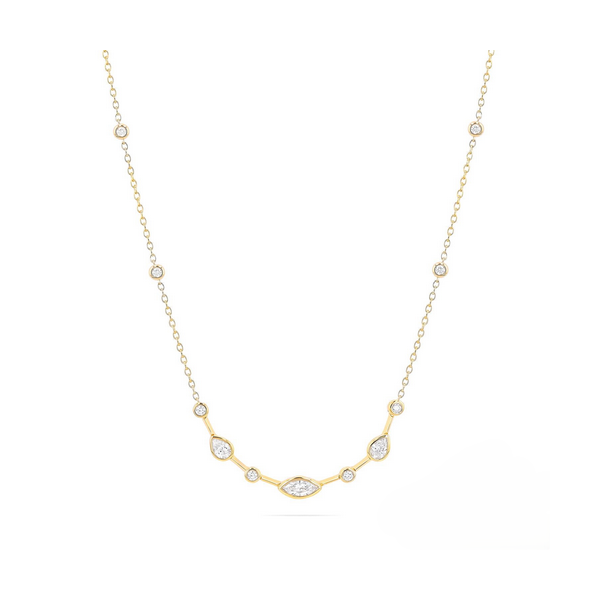 Couture Duchess Marquise Pear Bezel Necklace Baxter's Fine Jewelry Warwick, RI