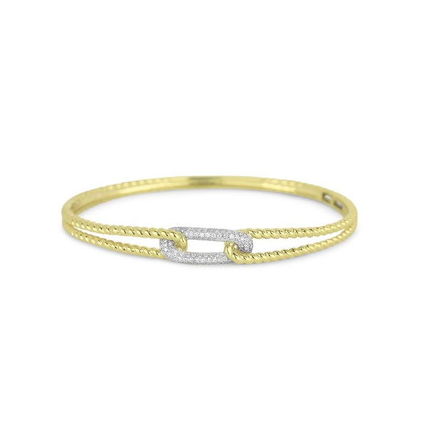 Gold Two Tone Diamond Bangle Baxter's Fine Jewelry Warwick, RI