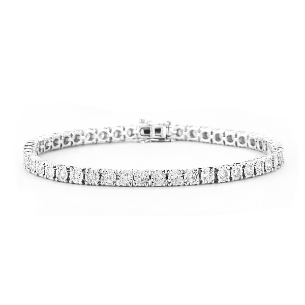 4 Prong Tennis Bracelet Made In 14K White Gold Baxter's Fine Jewelry Warwick, RI