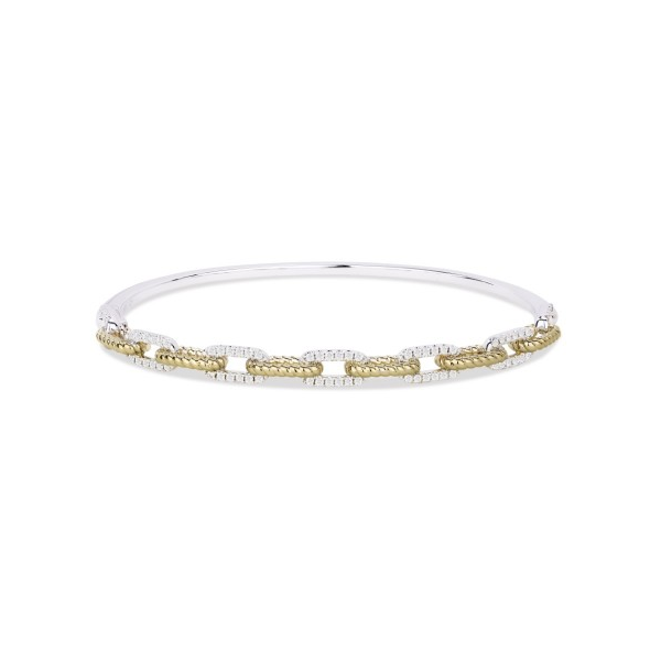 Gold Two Tone Diamond Bangle Baxter's Fine Jewelry Warwick, RI