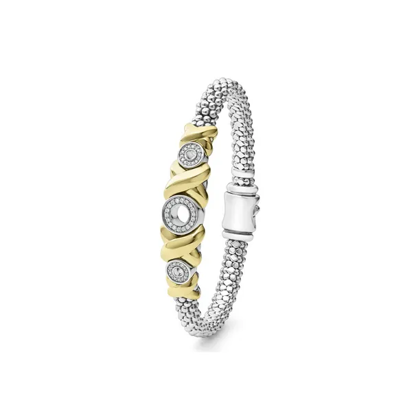 18K Gold XO Diamond Bracelet | 6mm Image 2 Baxter's Fine Jewelry Warwick, RI