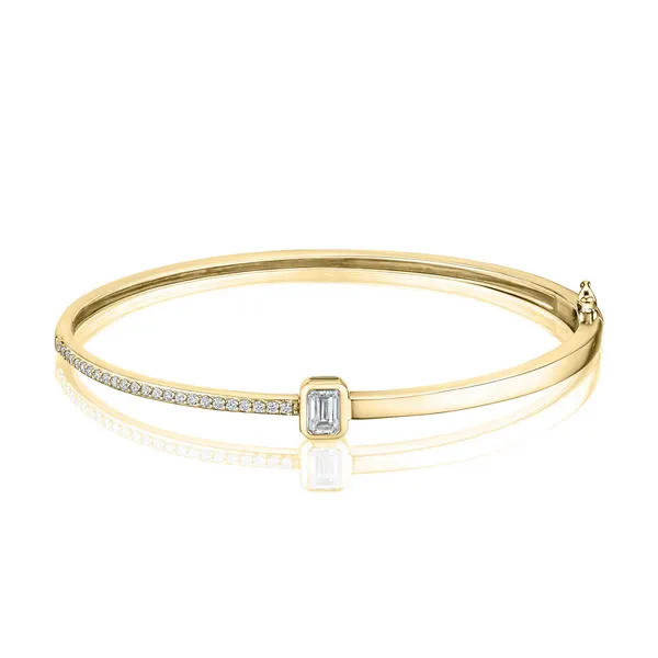 Emerald Diamond Half Way Bangle Baxter's Fine Jewelry Warwick, RI