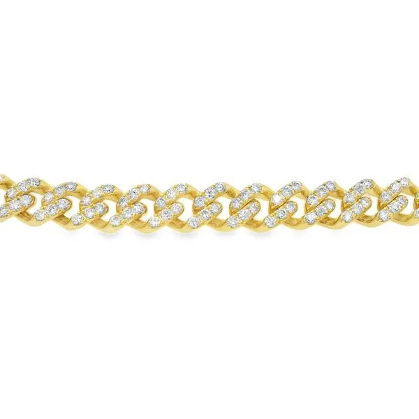 14k Diamond Cuban Link Bracelet thumb image 2