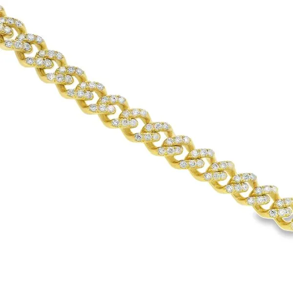 14k Diamond Cuban Link Bracelet thumb image 3