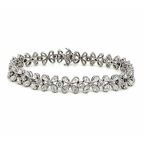 Floral Diamond Bracelet Baxter's Fine Jewelry Warwick, RI