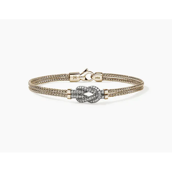 Love Knot Bracelet, Gold, Diamonds